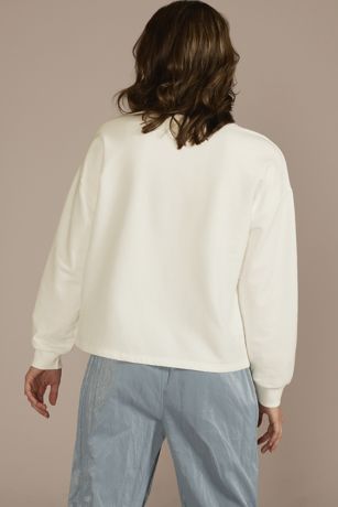 Mrs Embroidered Varsity Letter Patch Crewneck | David's Bridal